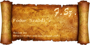 Fodor Szaléz névjegykártya