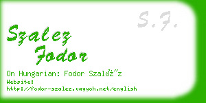 szalez fodor business card